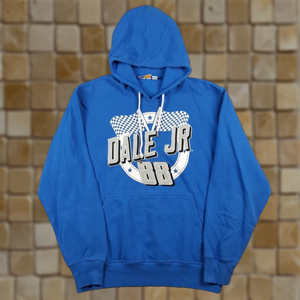 NASCAR VINTAGE NASCAR Dale Earnhardt Jr Hoodie Shirt XL Blue Racing Pullover Sweatshirt Mens 90s Graphic Print Hooded Size US XL / EU 56 / 4 - 1 Thumbnail