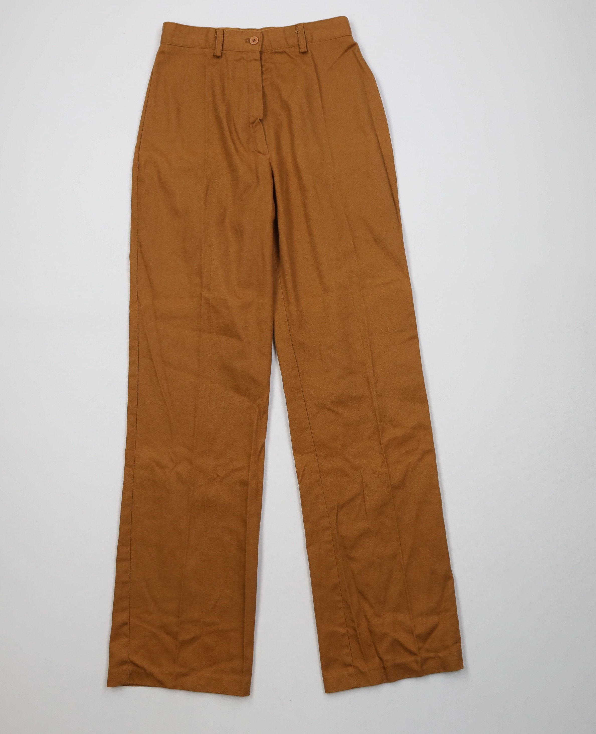 Vintage AS IS Vintage 70s Streetwear Wide Leg Chino Pants Brown USA Size 28" / US 6 / IT 42 - 1 Thumbnail