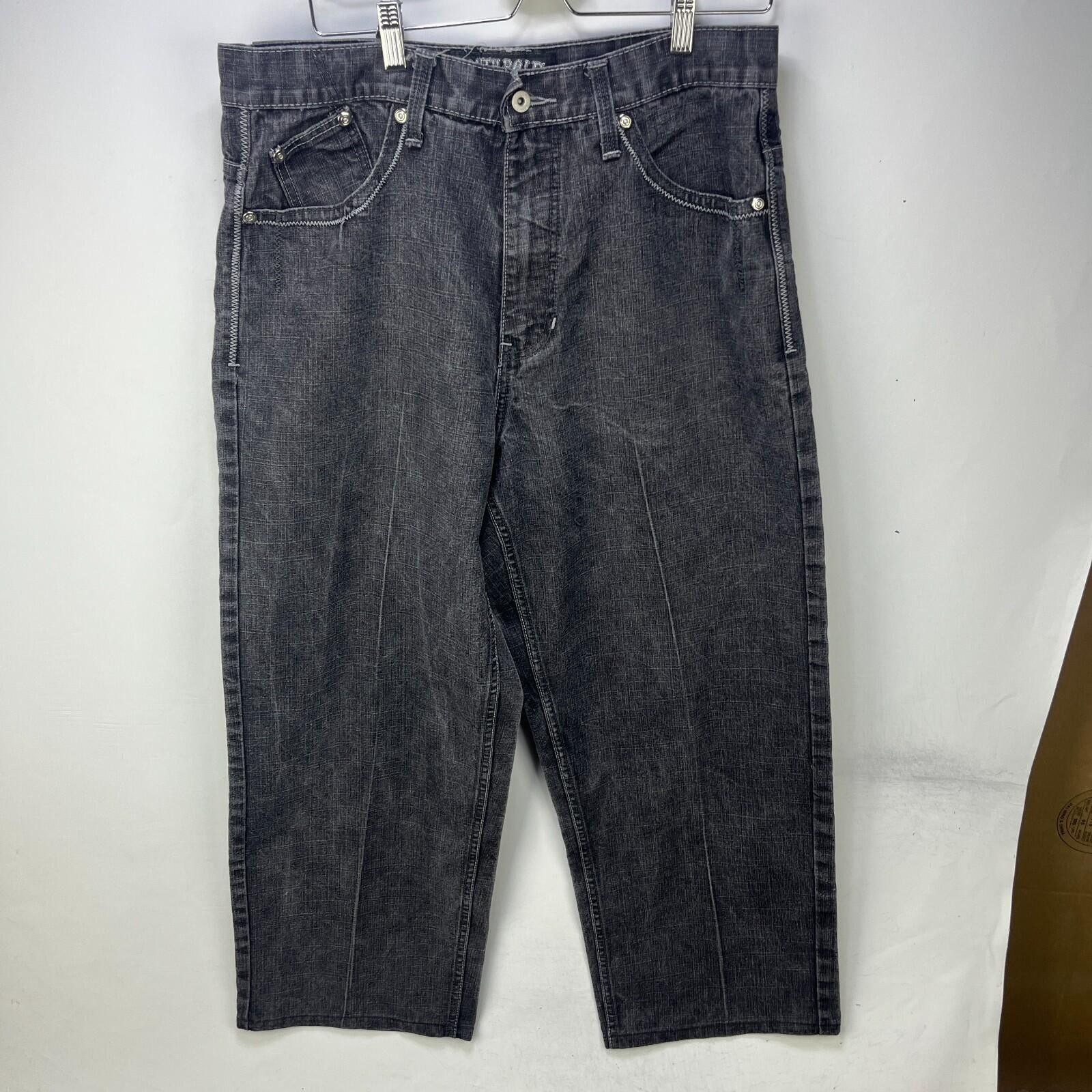 Southpole Vintage Southpole Viva La Lucha Baggy Black Denim Jeans 36 Size US 36 / EU 52 - 5 Thumbnail