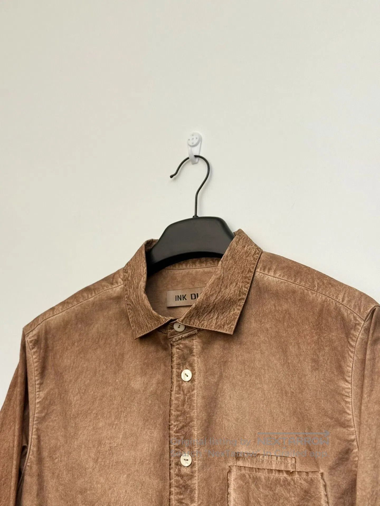 DUST Dark Aesthetic Deconstructed Brown Shirt. Size US L / EU 52-54 / 3 - 3 Thumbnail