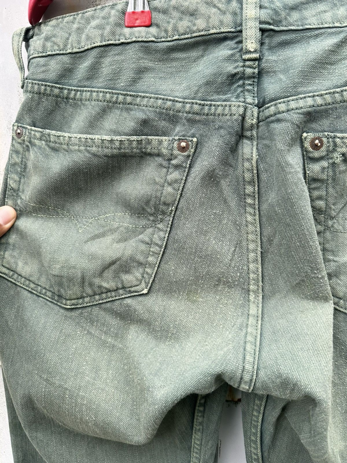 Ralph Lauren THRASHED Vintage RALPH LAURENT Faded Green Baggy Jeans Size US 32 / EU 48 - 16 Thumbnail