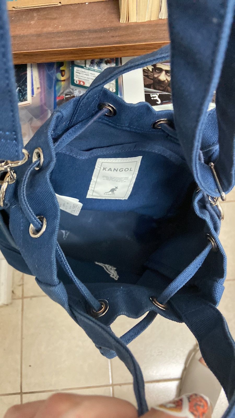 Kangol Kangol Blue Tote Small Bag Size ONE SIZE - 5 Thumbnail