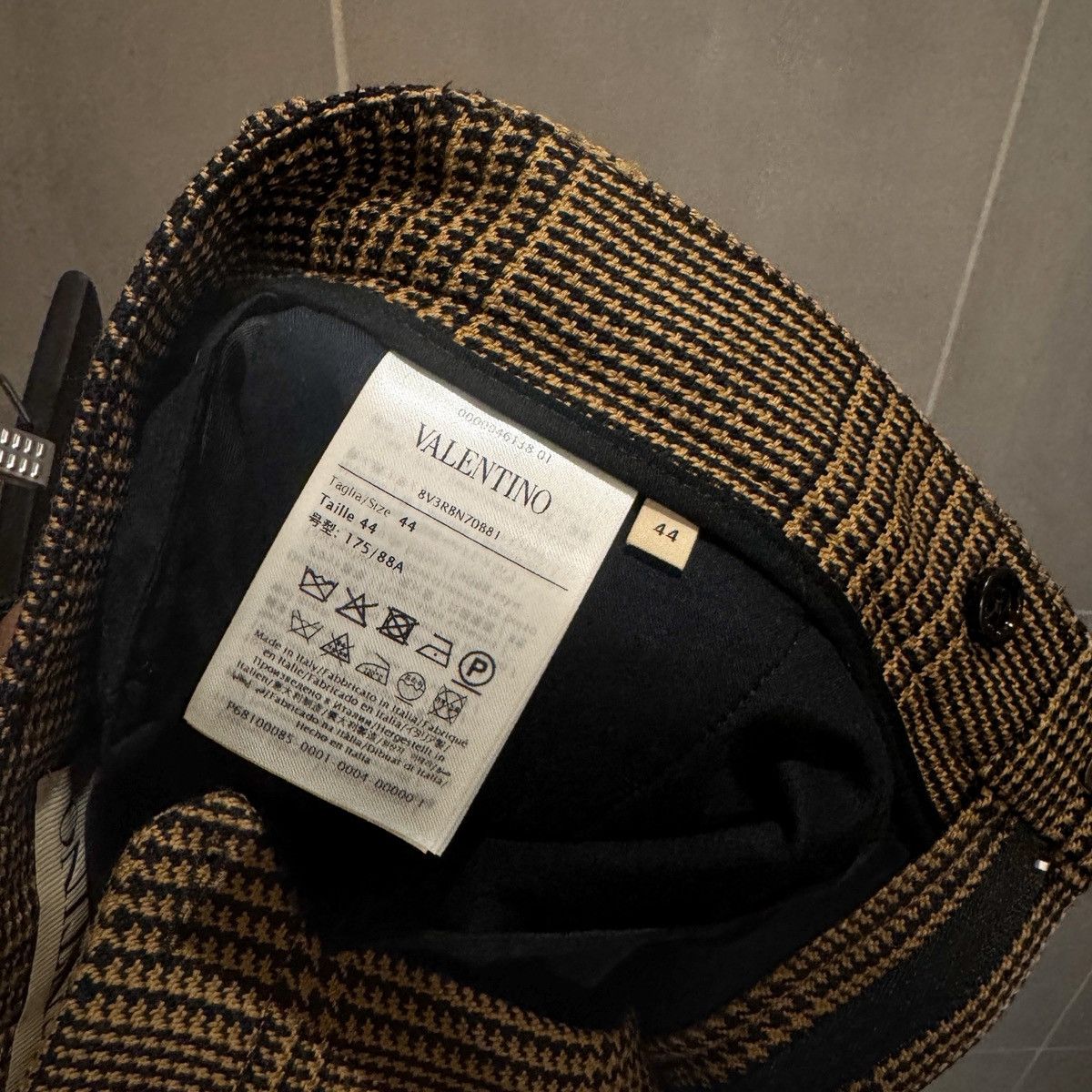 Valentino Wool Trousers with Glen Plaid Pattern and Turn-ups Size US 30 / EU 46 - 5 Thumbnail