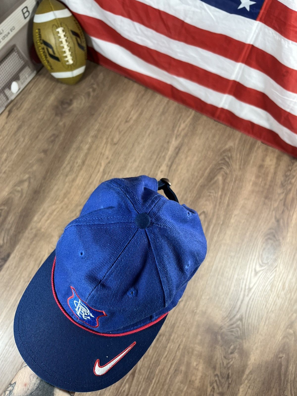 Nike Vintage 90s Rangers Football Soccer Cap Hat Rare Size ONE SIZE - 9 Thumbnail