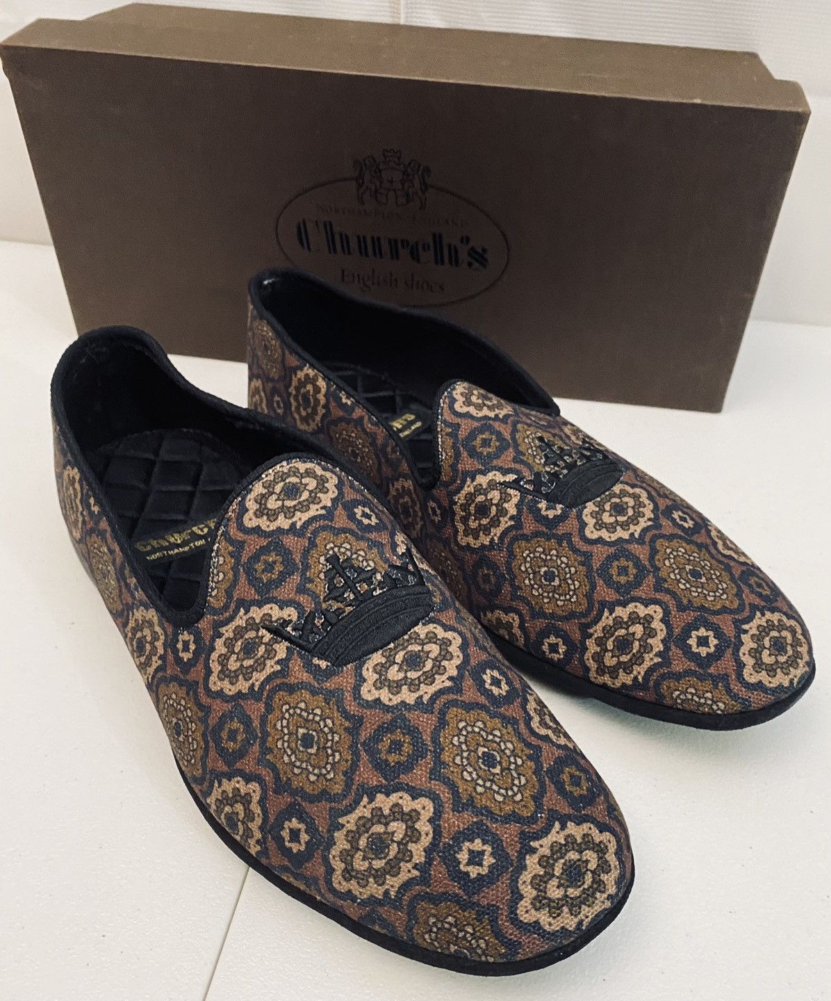 Church's Church’s 🏴󠁧󠁢󠁥󠁮󠁧󠁿 Kanvas Quilted Insole Suede House Slipper 8 New Size US 8 / EU 41 - 5 Thumbnail