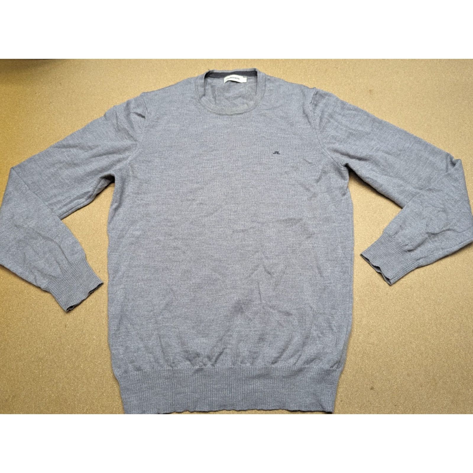 J.Lindeberg J. Lindeberg Mens Pullover Size Small Gray Merino Wool Long Sleeve Round Neck Knit Sweater Casual Mens Size US S / EU 44-46 / 1 - 2 Thumbnail