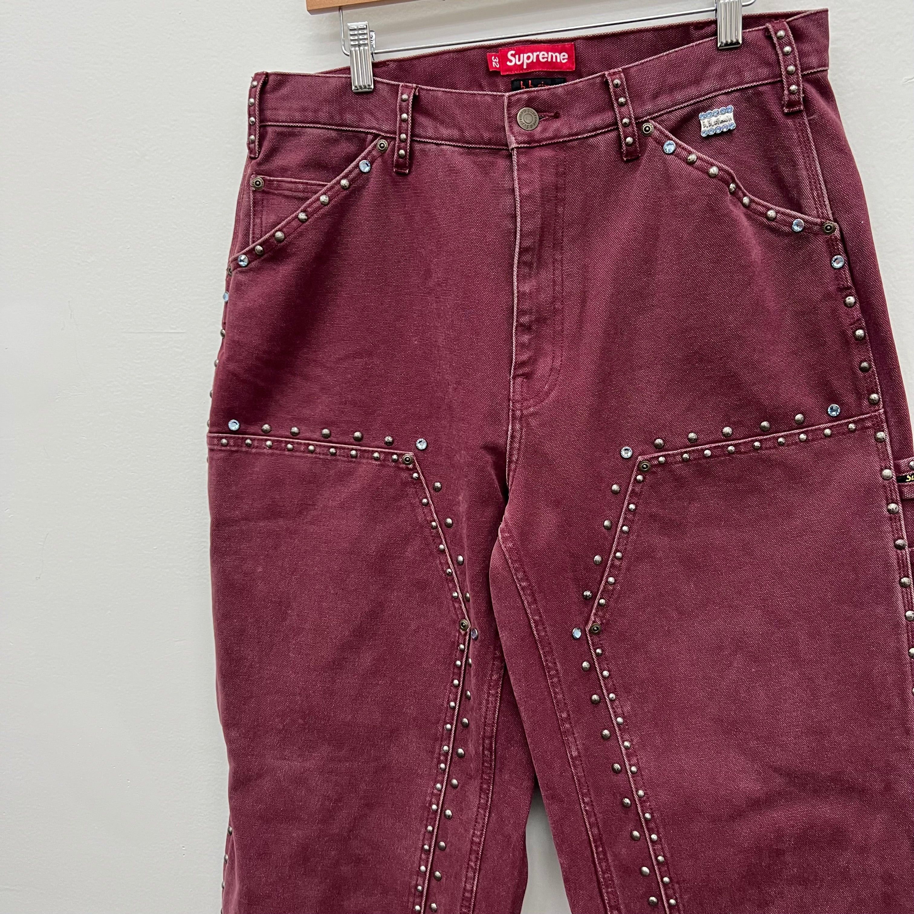 B.B. Simon × Supreme Supreme BB Simon Red Carpenter Pants - Size 32 Size US 32 / EU 48 - 3 Thumbnail