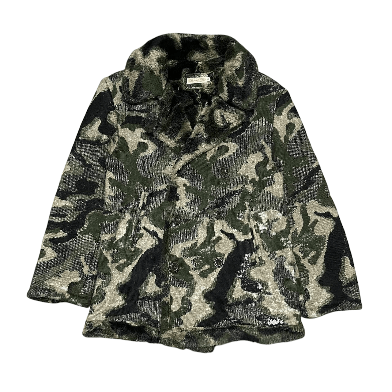 Japanese Brand Vintage Swing Time Camo 100% Acrylic Coat Japan Made Size US M / EU 48-50 / 2 - 1 Thumbnail