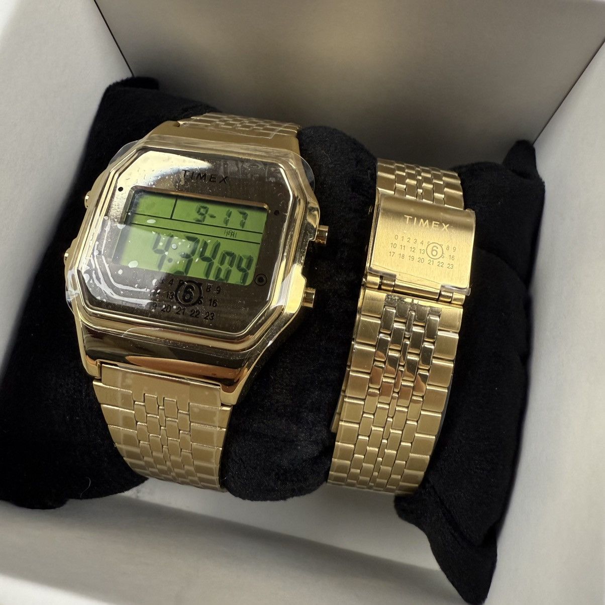 Maison Margiela × Timex MM6 Maison Margiela x Timex Gold Digital Watch Set Size ONE SIZE - 2 Thumbnail