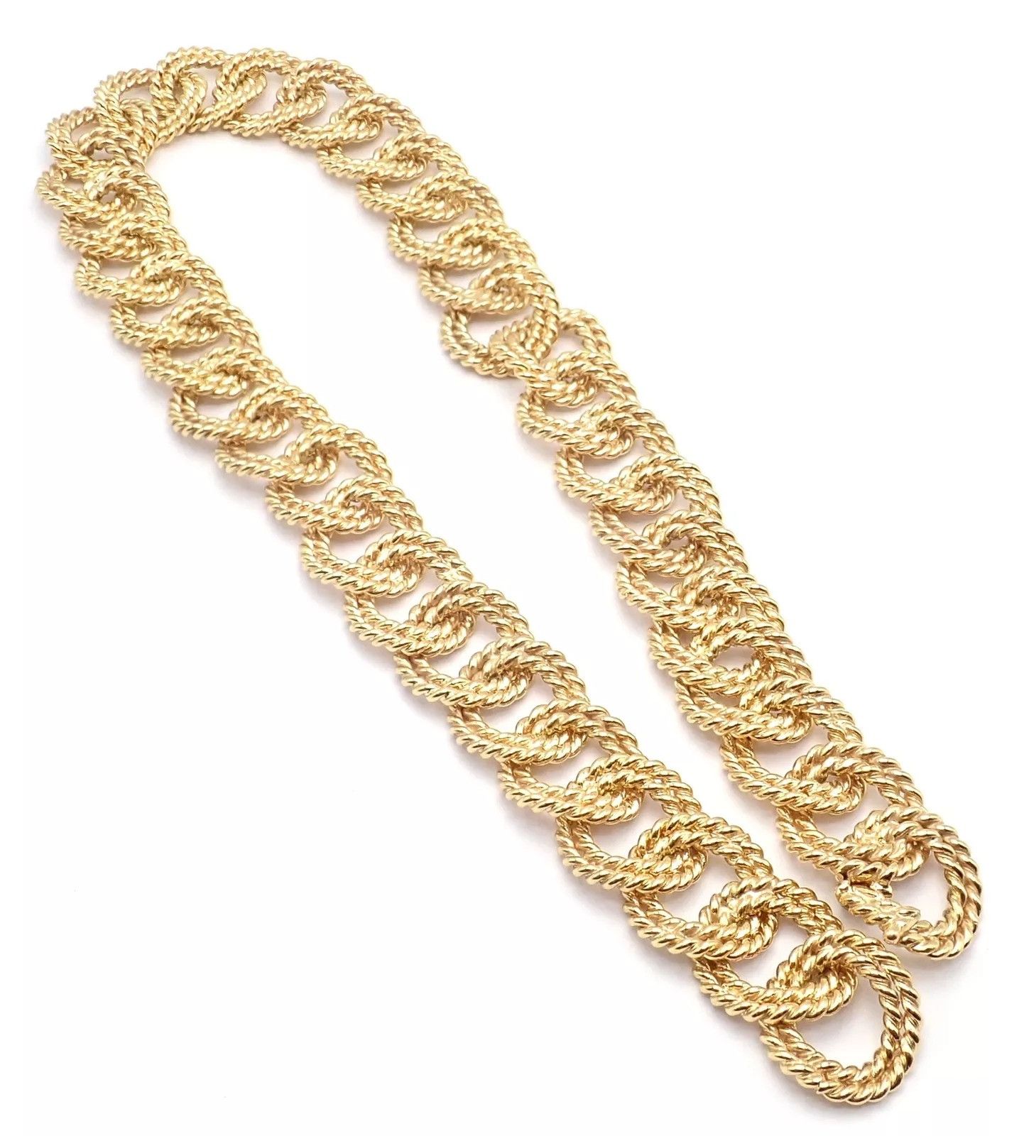 Vintage Verdura 18k Yellow Gold Rope Link Choker Necklace Size ONE SIZE - 8 Thumbnail