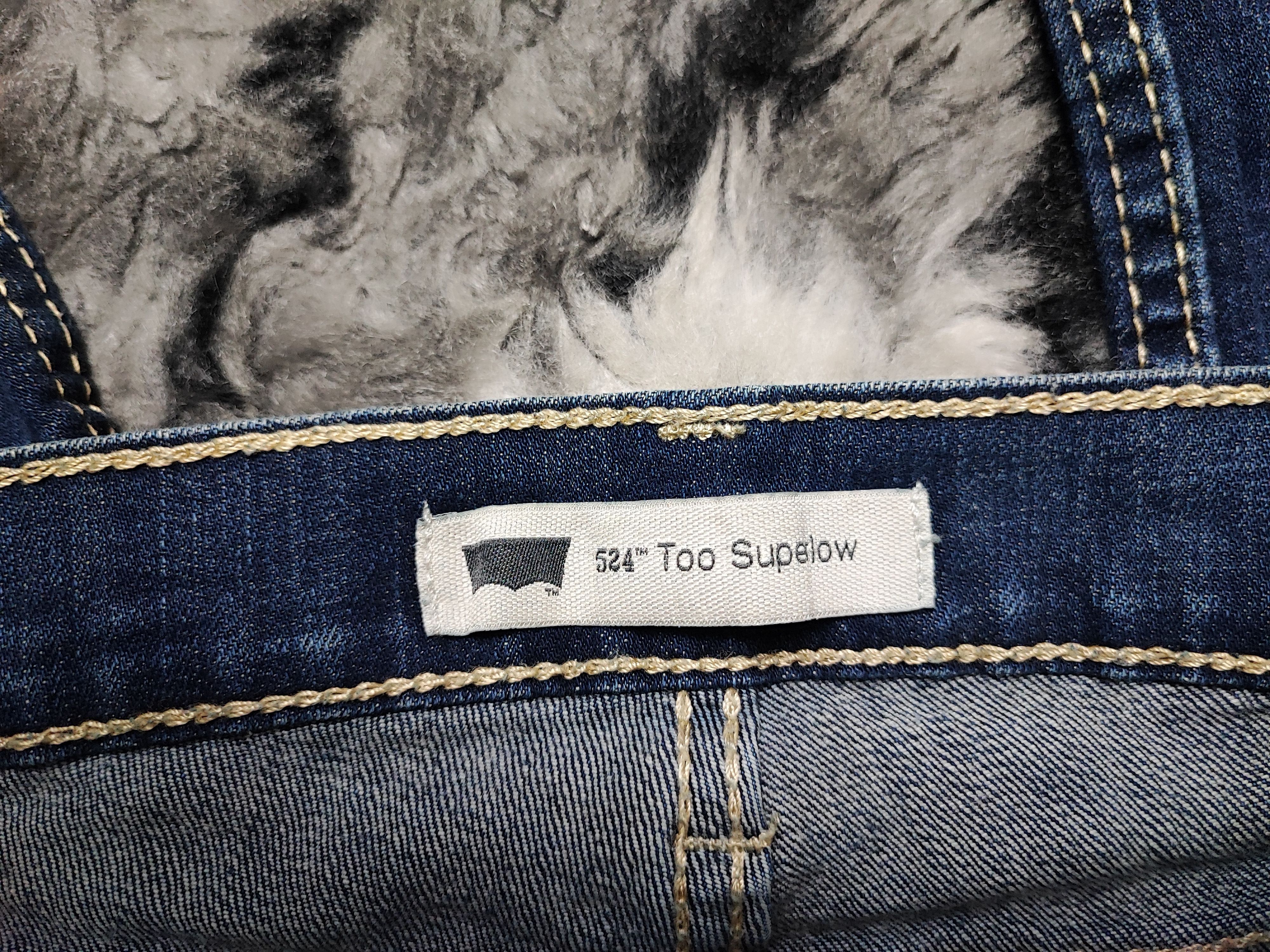 Levi's Vintage Y2K Levis 524 Too Superlow Rise Flared Denim Jeans Size 33" - 14 Thumbnail