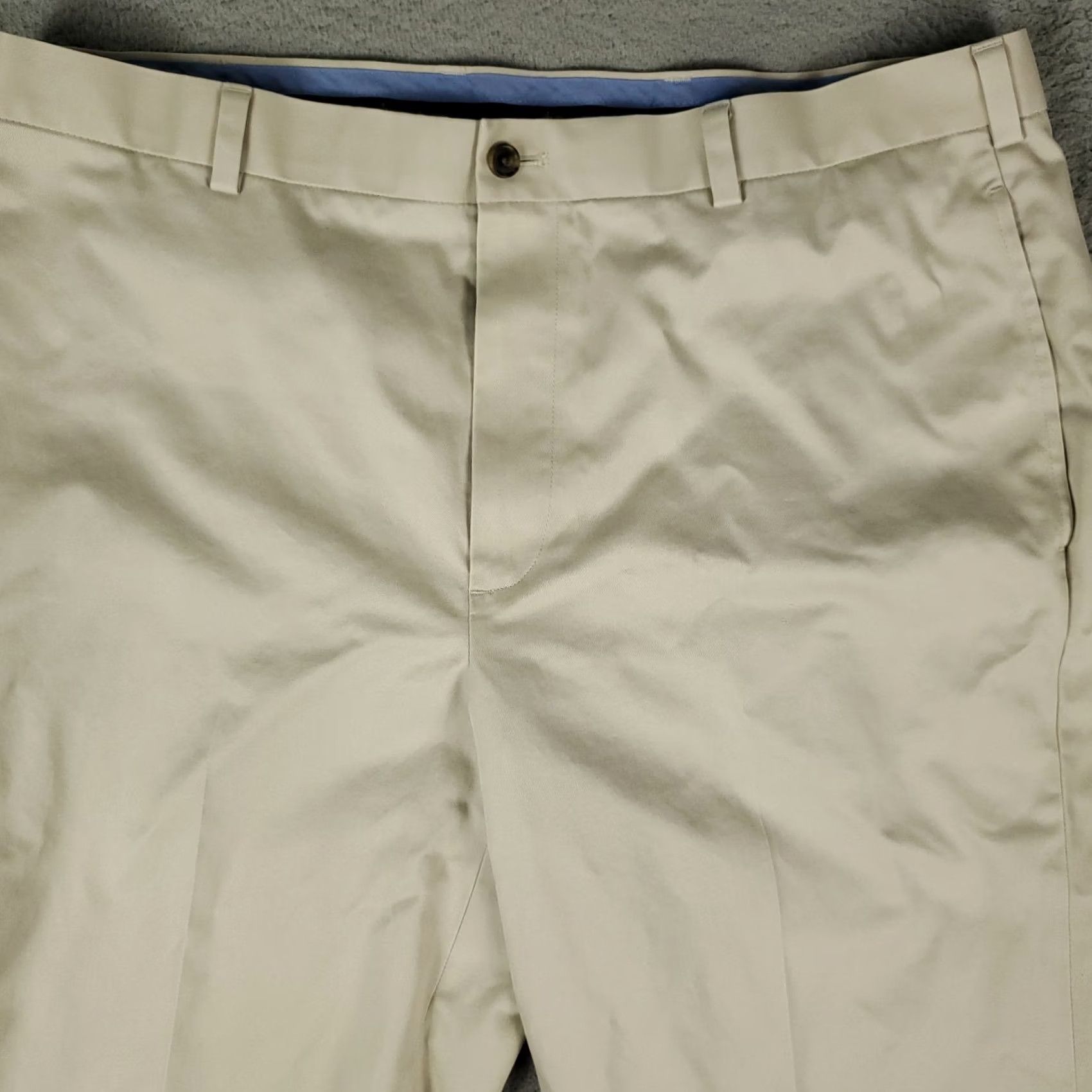 Brooks Brothers Brooks Brothers Pants Mens 38x30 Beige Flat Front Chino Trousers Regular Straight Front Clothing Shirt Size US 38 / EU 54 - 2 Thumbnail
