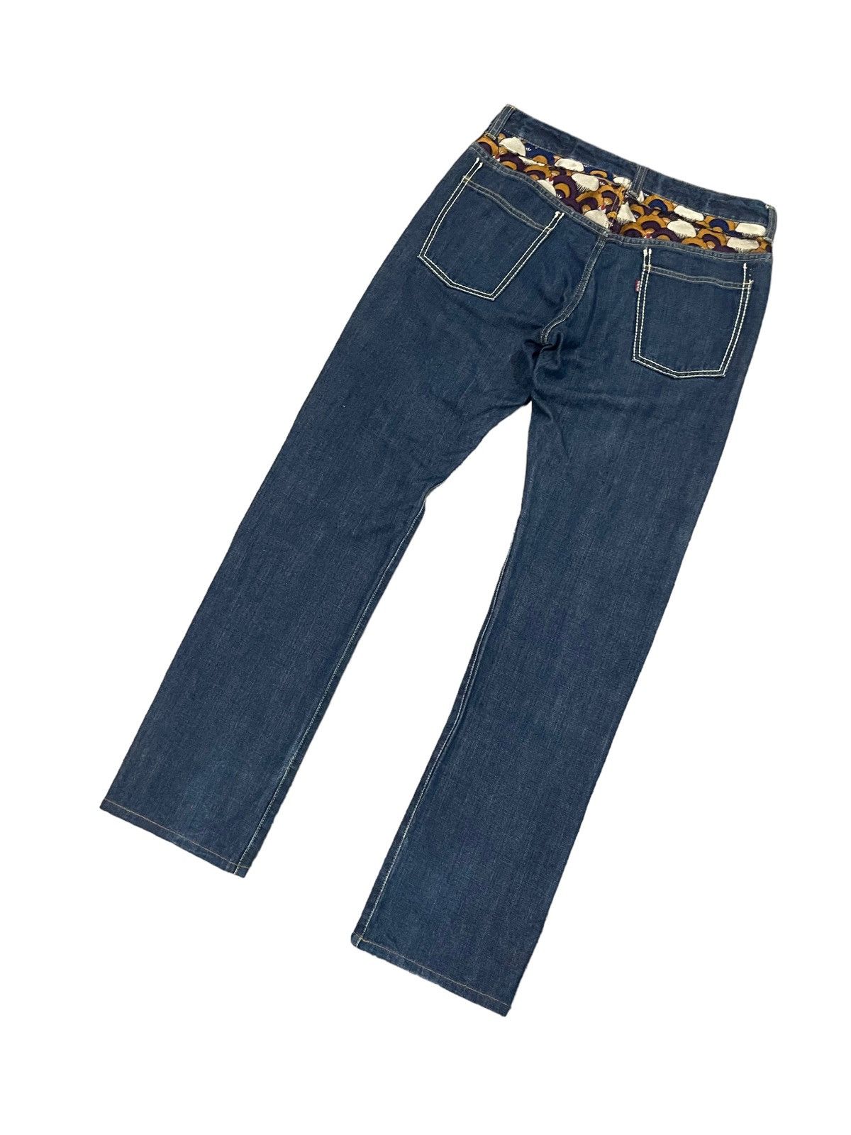 Japanese Brand × Vintage Vintage Gemstone Style Sukajan Koi Fish Denim Jeans Size US 32 / EU 48 - 5 Thumbnail