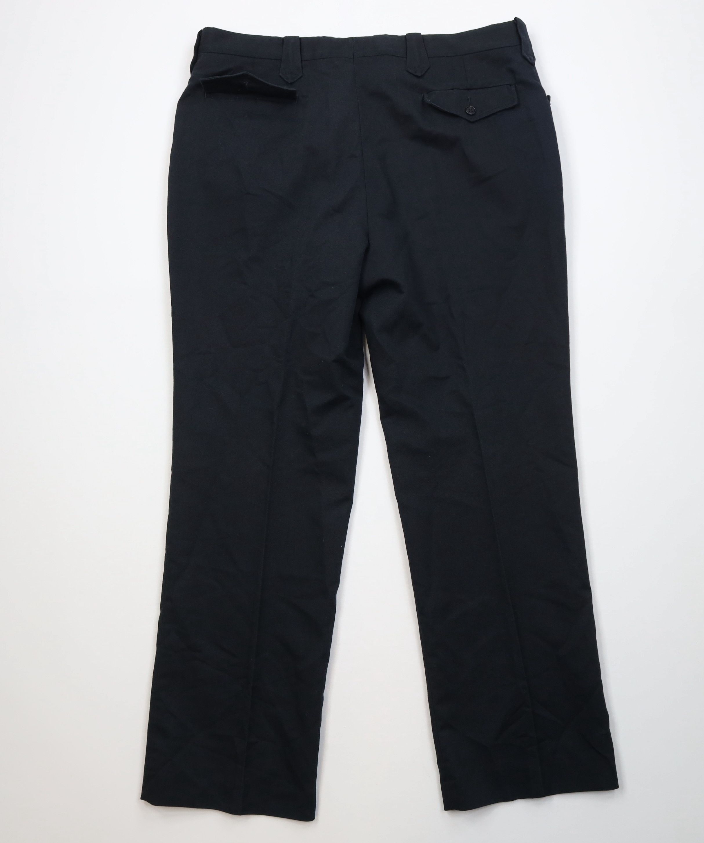 Vintage Vintage 70s Streetwear Flared Wide Leg Chino Pants Navy Blue Size US 38 / EU 54 - 11 Thumbnail