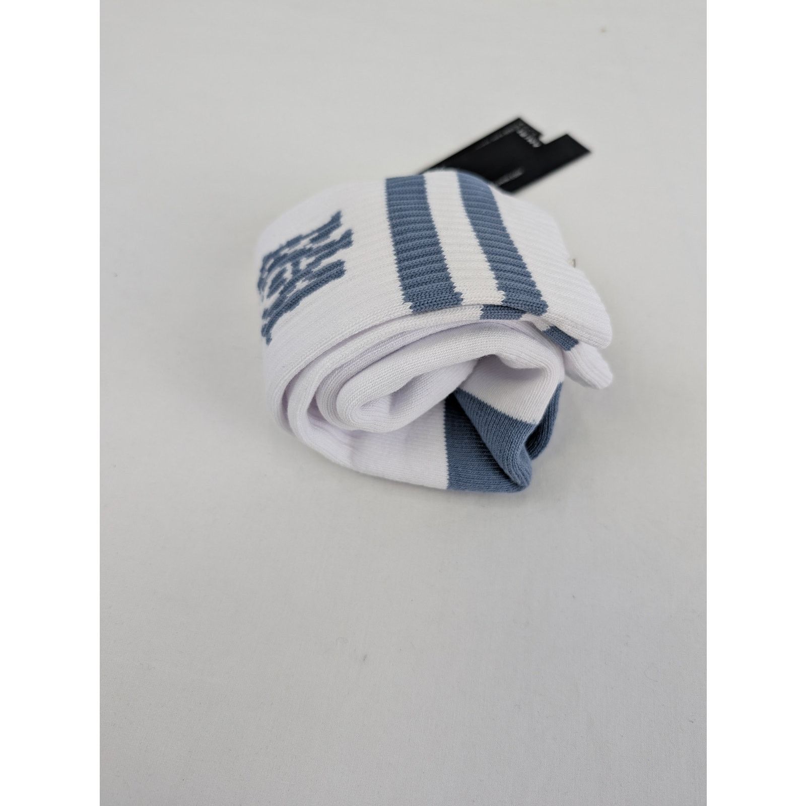 Amiri o1rshd1 Q:2 / Size: 45-46 / MA Stripe Socks White/Dusty Blue Size ONE SIZE - 10 Thumbnail