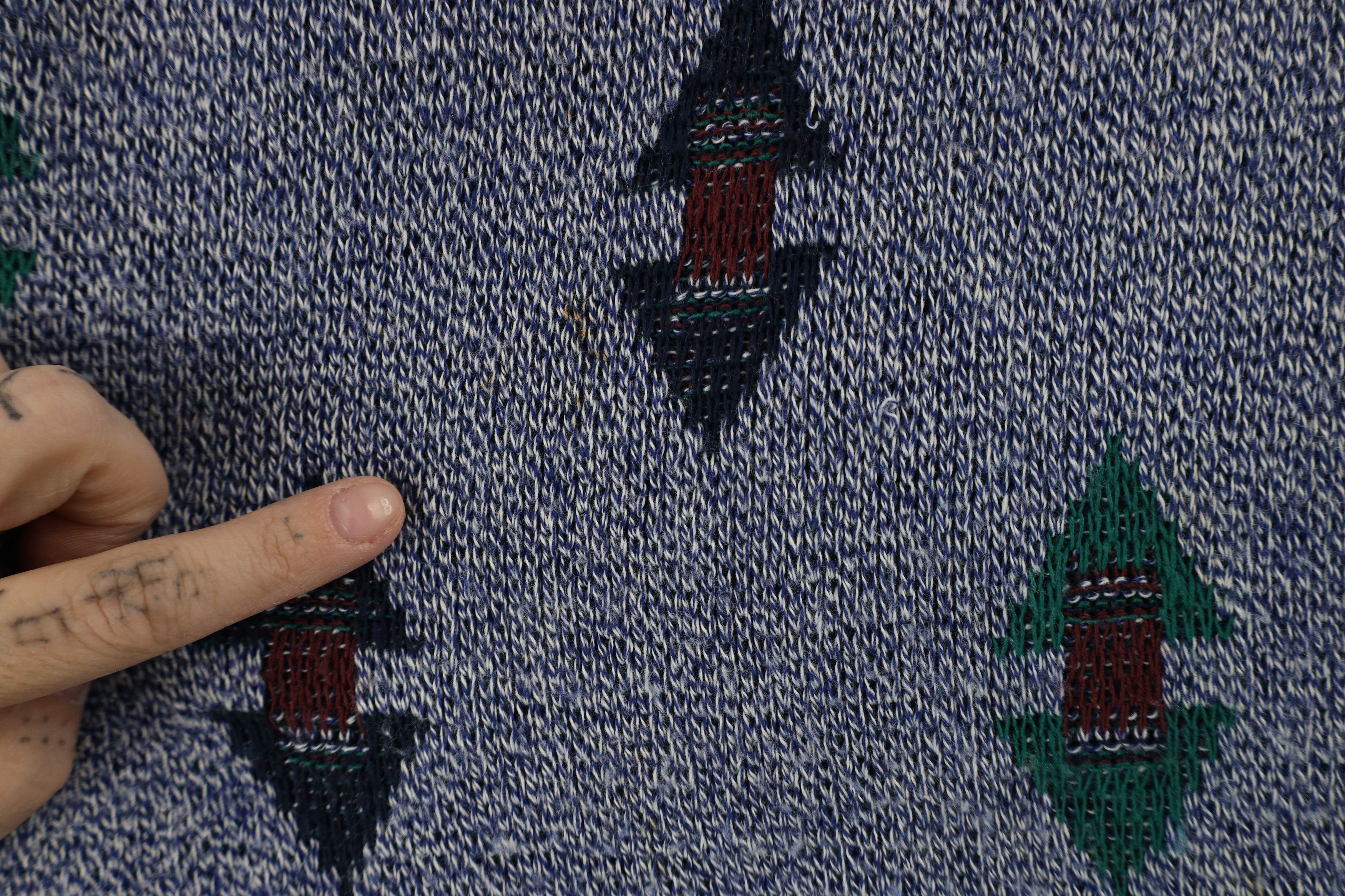 Vintage Vintage 90s Streetwear Diamond Knit Crewneck Sweater USA Size US XL / EU 56 / 4 - 4 Thumbnail
