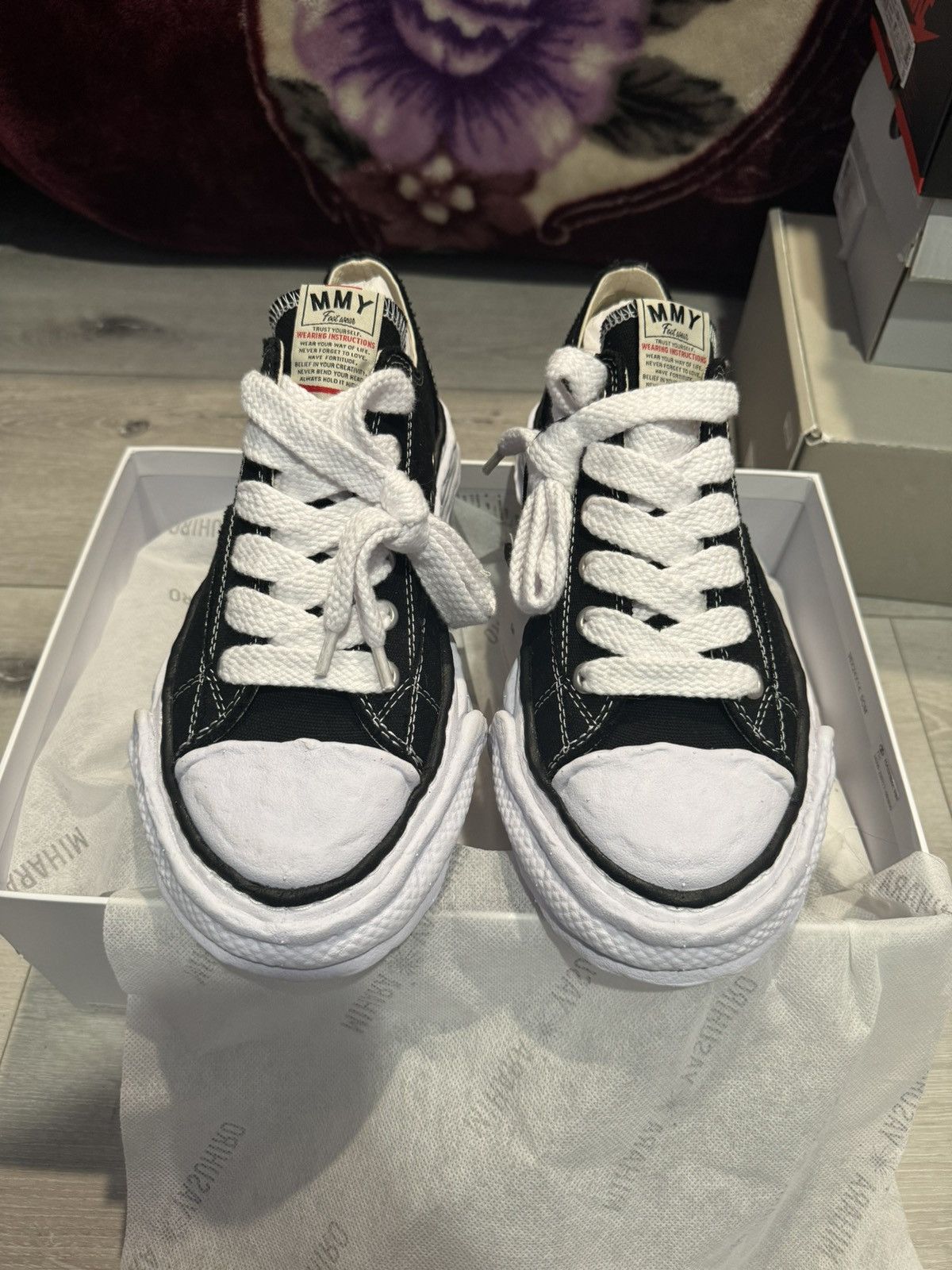 image of Maison Mihara Yasuhiro Peterson23 Low-Top Sneakers 41 in Black, Men's (Size 8)
