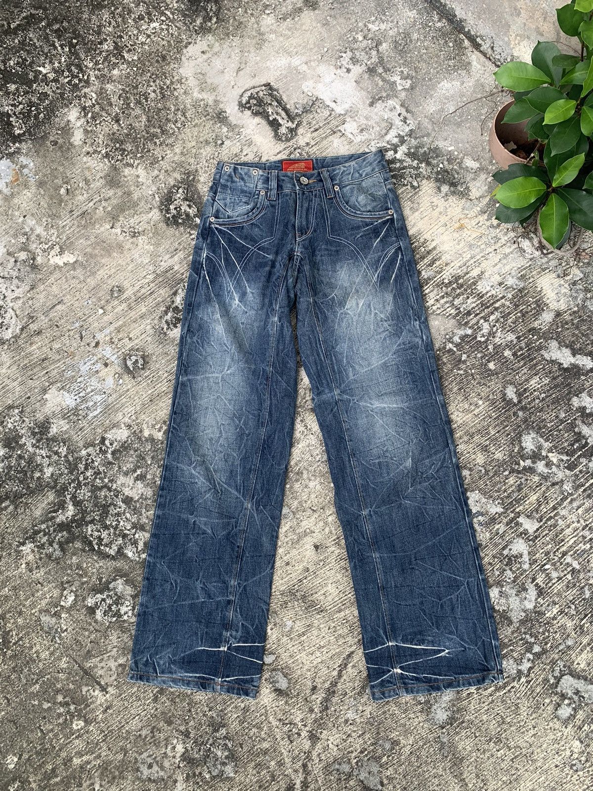 If Six Was Nine × Indian Motorcycle × Le Grande Bleu (L.G.B.) Indian motercycles jeans Size 27" / US 4 / IT 40 - 1 Thumbnail