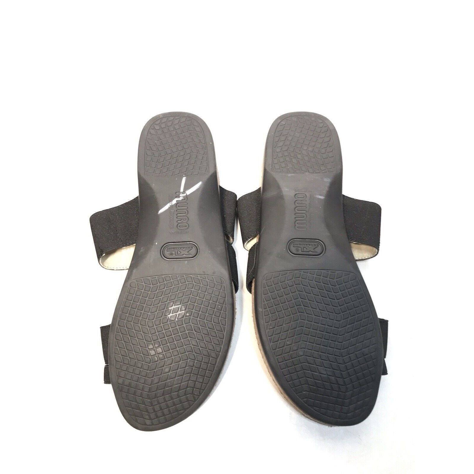 Other Munro American Black Textile Toe Slides Cork Wedge Sandals W Size US 6 / IT 36 - 7 Thumbnail