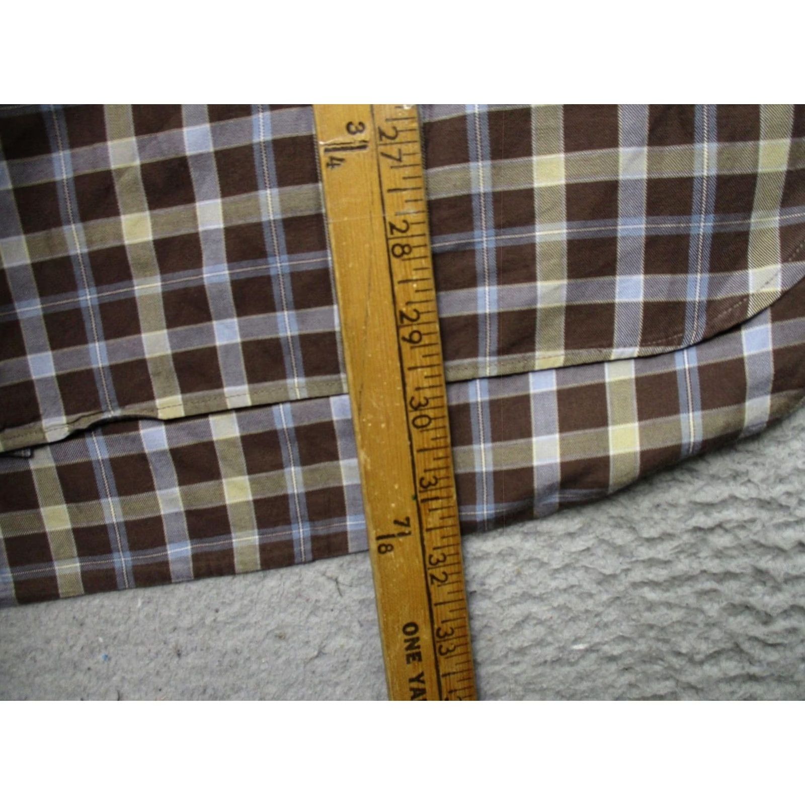 Billy Reid Billy Reid Shirt Mens XL Brown Plaid Button Front Long Sleeve Made In Italy Size US XL / EU 56 / 4 - 6 Thumbnail
