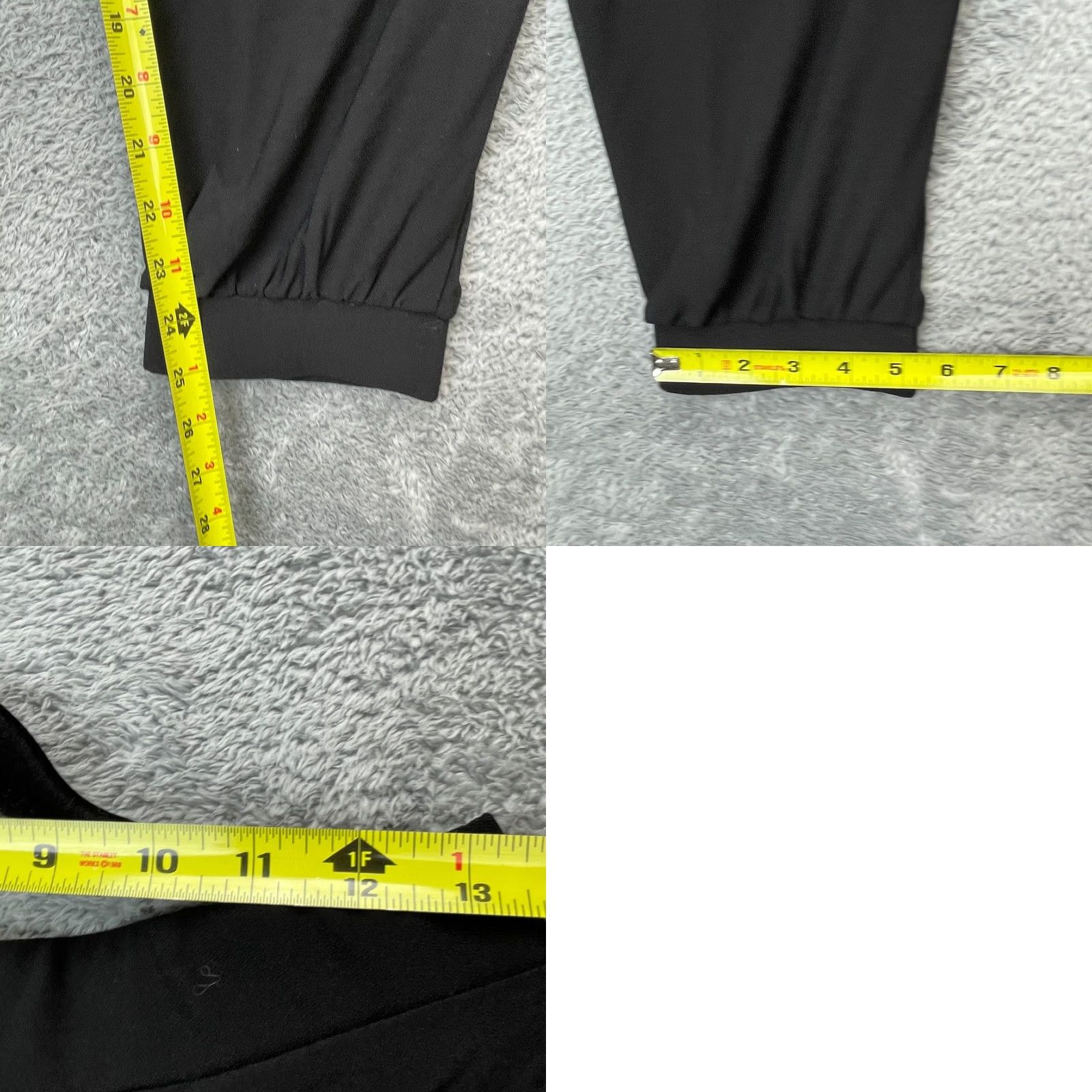 Vintage WynneLayers Pants Womens Medium Black Luxe Crepe Joggers Stretch Tapered Leg Size 32" / US 10 / IT 46 - 8 Thumbnail