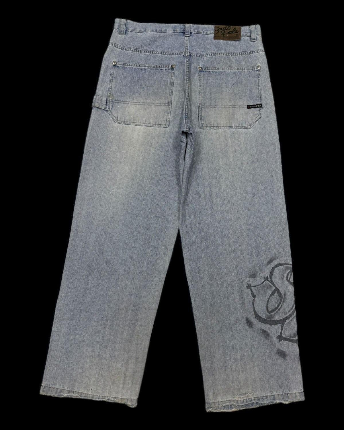 Southpole 🔥SOUTHPOLE BAGGY JEANS DISTRESSED DENIM SKATER STYLE Size US 36 / EU 52 - 8 Thumbnail
