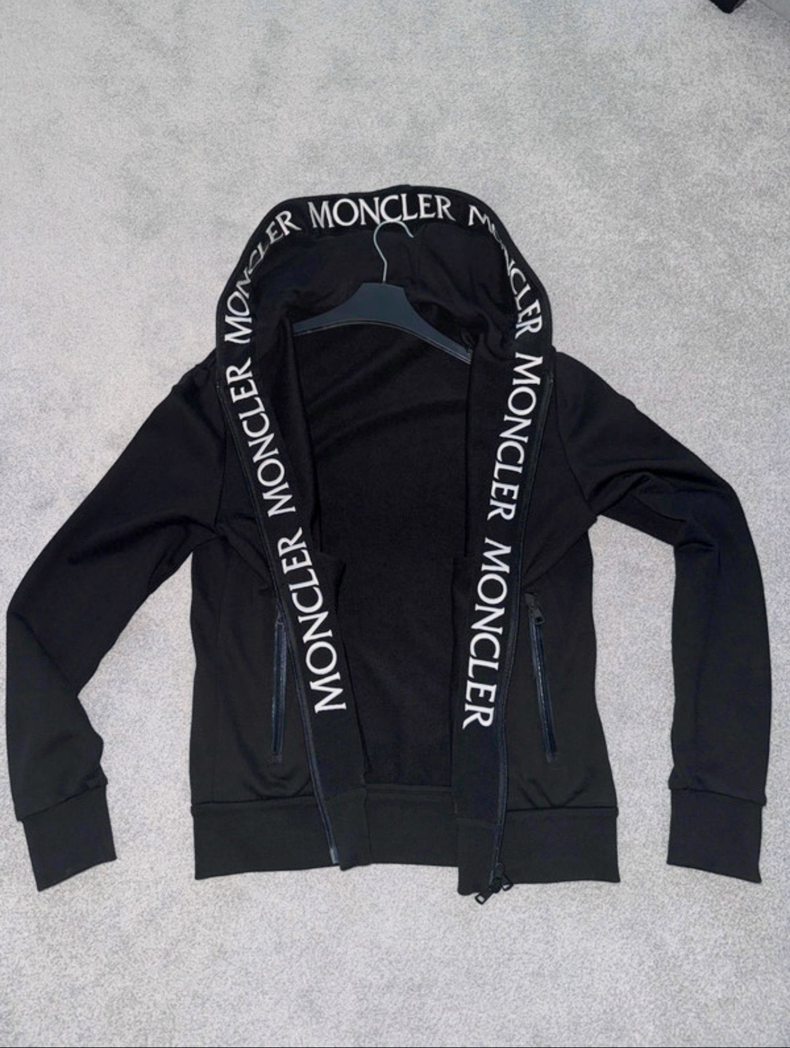 Moncler Moncler Logo Patch Zip Up Hoodie | Grailed