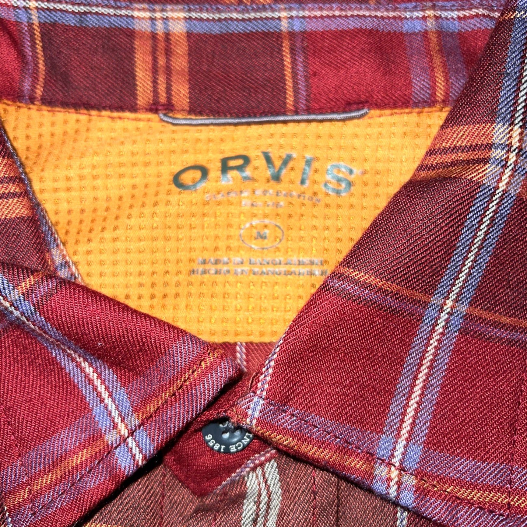 Orvis Orvis Red Plaid Button-Up Shirt Mens Size M Long Sleeve Size US M / EU 48-50 / 2 - 3 Thumbnail