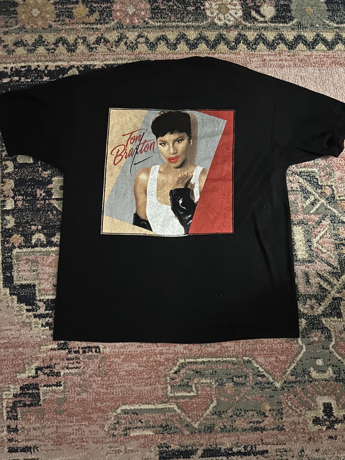 Vintage VTG 90s Maze Frankie Beverly Toni Braxton T-Shirt Size US XL / EU 56 / 4 - 4 Thumbnail