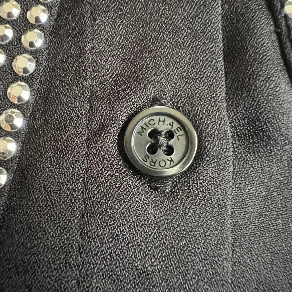 Michael Kors Michael Kors Black Embellished V Neck Sleeveless Top, XS Size XS / US 0-2 / IT 36-38 - 3 Thumbnail