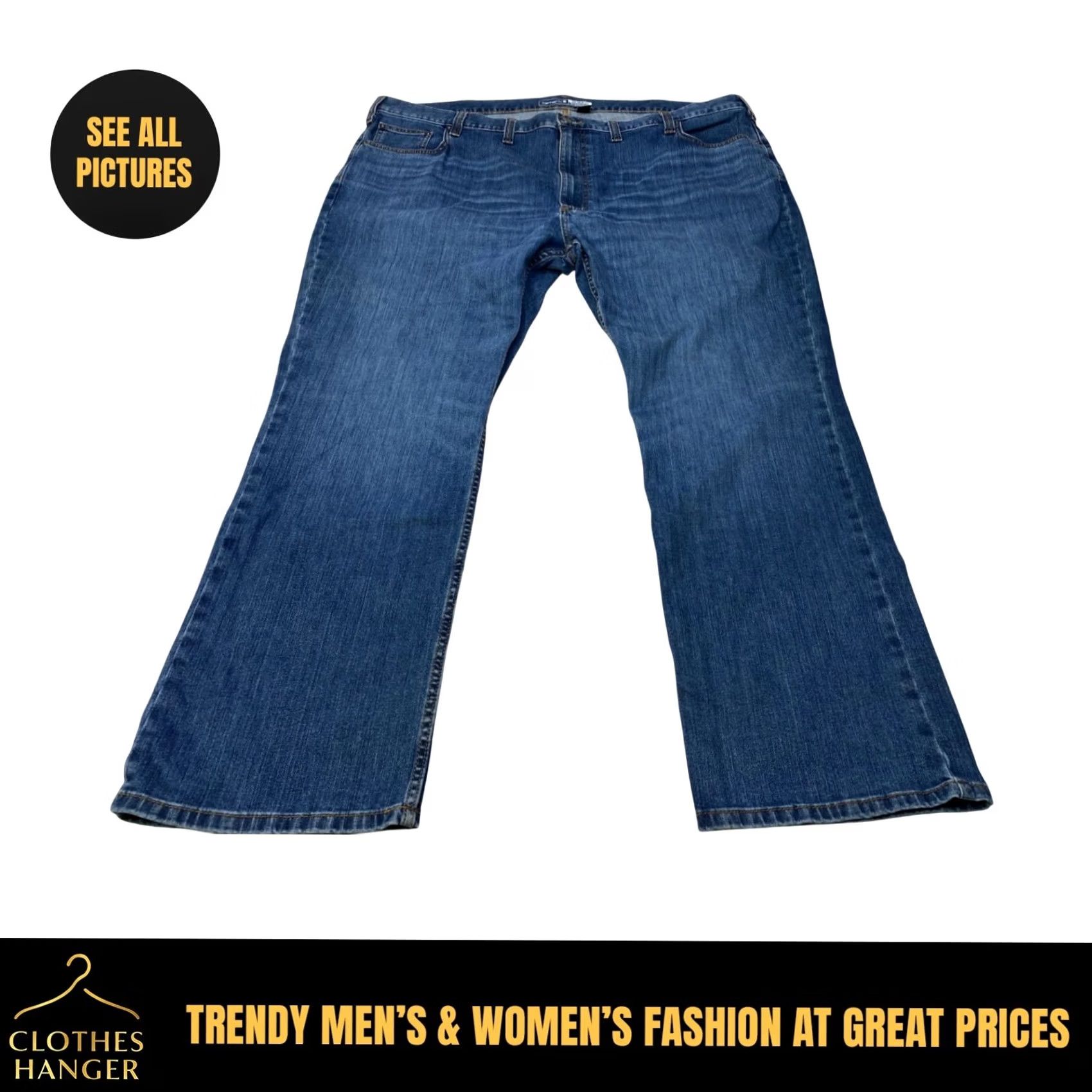 Carhartt Carhartt Jeans Relaxed Fit Rugged Flex 5 Pocket Size 48x30 BD2804M 7373 Blue Denim Mens Jeans Size US 32 / EU 48 - 2 Thumbnail