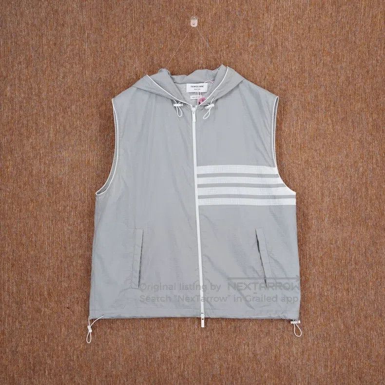 Thom Browne Thom Browne Gray hooded jacket Size US XL / EU 56 / 4 - 1 Thumbnail