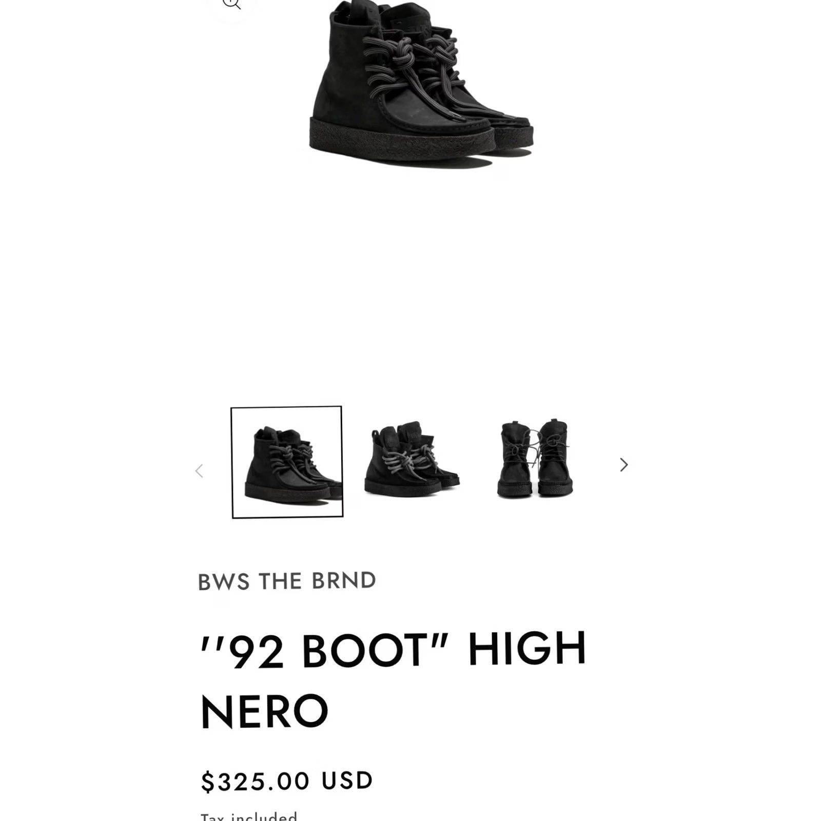 Vintage BWS THE BRND 92 Boot High Nero Black Leather Men’s 13 US 46 EU 46 Size 13 Leather Boots Sold Out Size US 13 / EU 46 - 2 Thumbnail