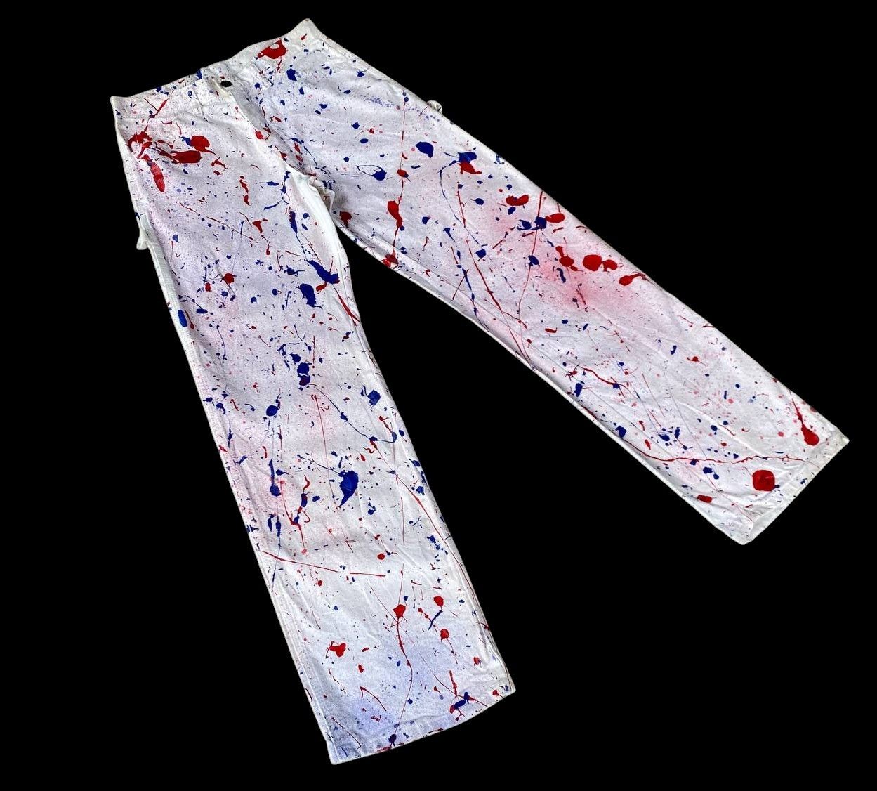 Vintage VINTAGE DICKIES CARPENTER REWORKED SPLATTER PAINT W28X32 Size US 28 / EU 44 - 2 Thumbnail