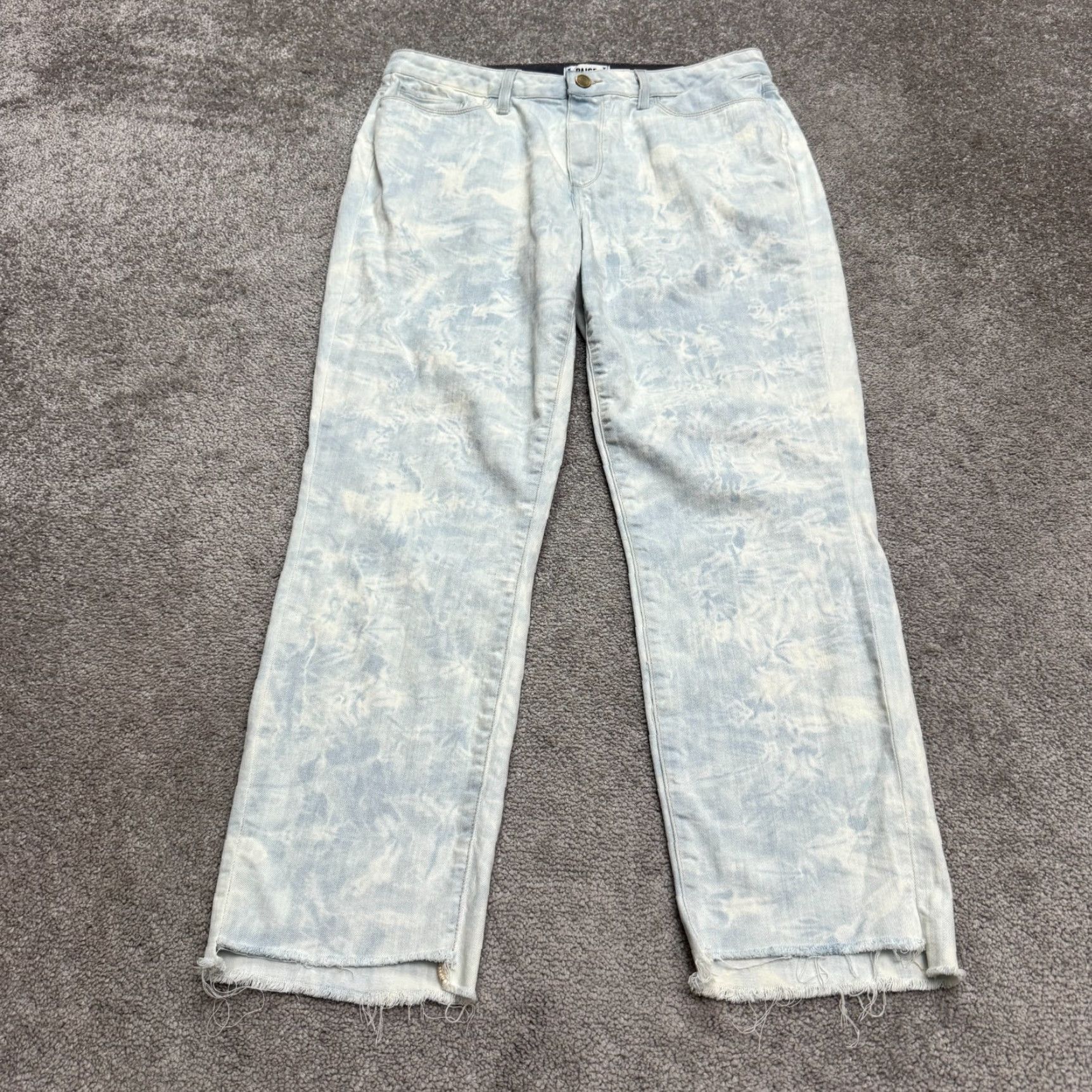 Paige Paige Hoxton Ankle Peg Denim Jeans Womens 30 Regular High Rise Acid Wash Blue 5-Pocket City Grunge Jeans Womens Size 30" / US 8 / IT 44 - 2 Thumbnail