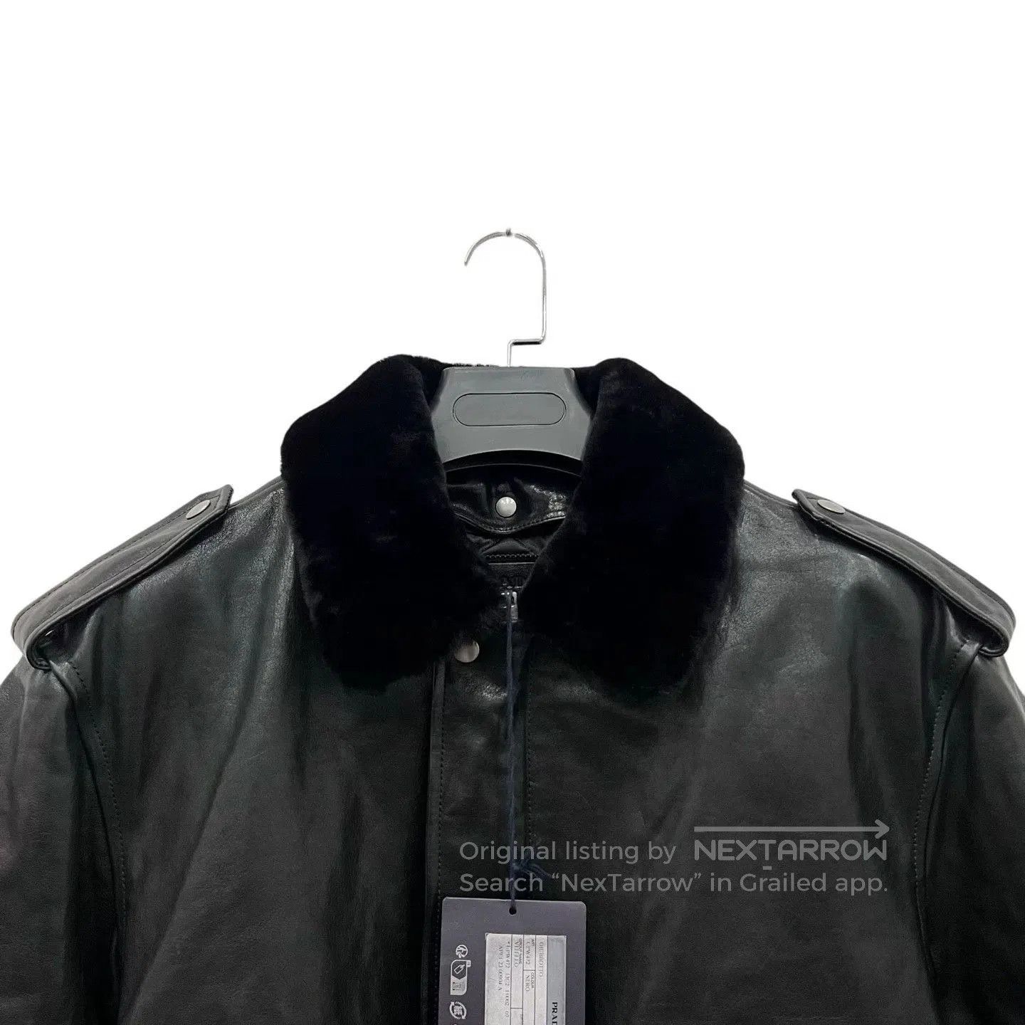 Prada Prada Lapel Fur Collar Leather Jacket. Size US M / EU 48-50 / 2 - 3 Thumbnail