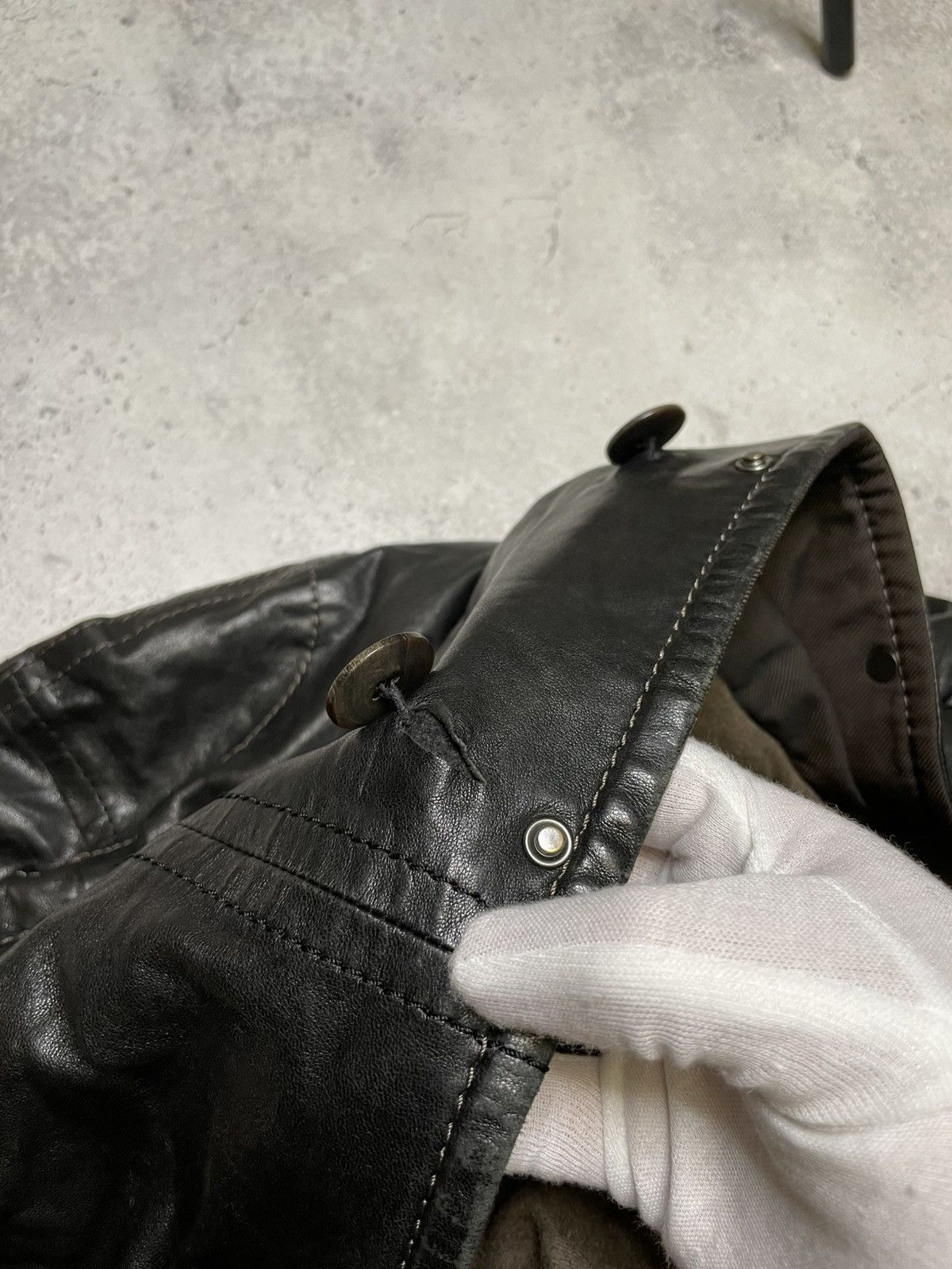 Gimo's Gimo’s Leather black Coat Jacket Rivets And Buttons Size XL Size US XL / EU 56 / 4 - 4 Thumbnail