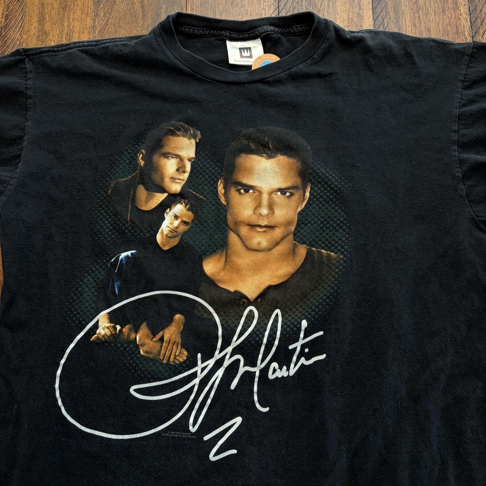 Vintage Vtg Ricky Martin Winterland Shirt Mens XL Black 1999 Tee 90s Size US XL / EU 56 / 4 - 3 Thumbnail