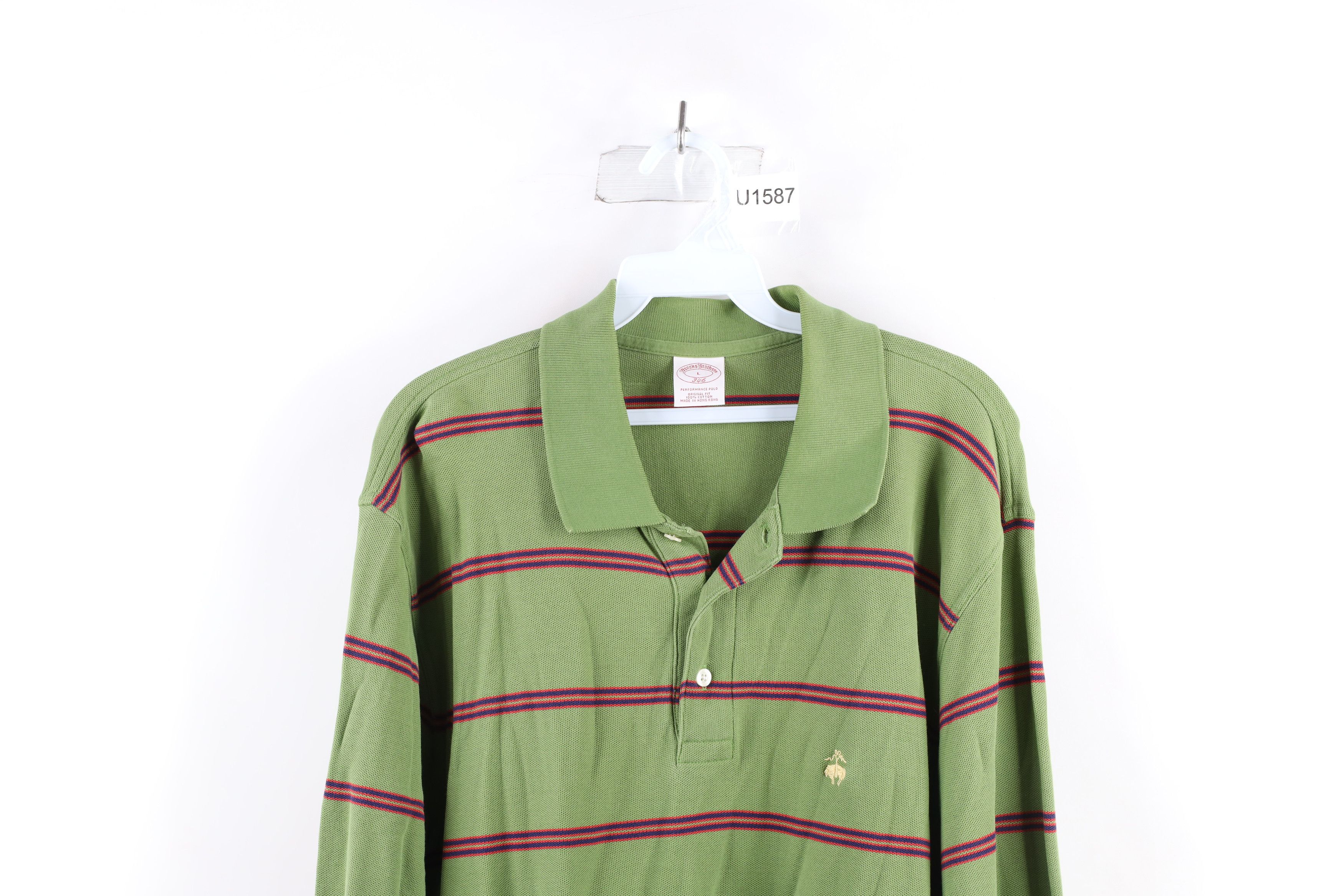 Brooks Brothers Vintage Brooks Brothers Striped Long Sleeve Rugby Polo Size US L / EU 52-54 / 3 - 2 Thumbnail