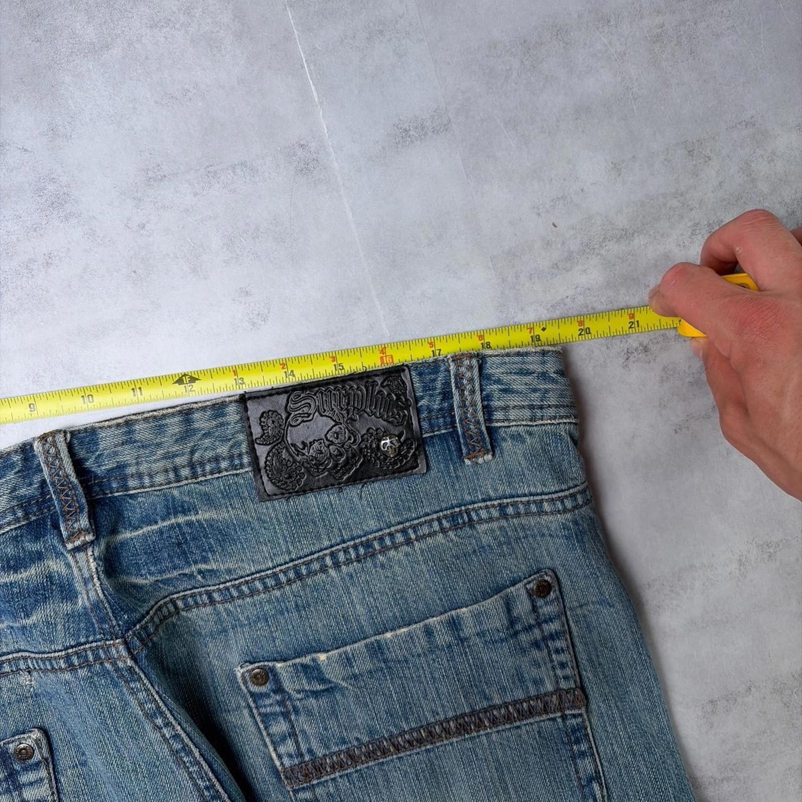 Other Y2K Blue Surplus Grunge Baggy Skater Faded Denim Jeans Size US 38 / EU 54 - 6 Thumbnail