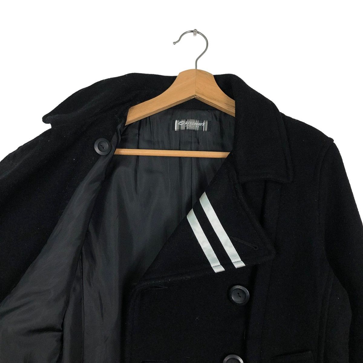 Japanese Brand 🔥Biker Jacket Wool Double Breast Kissmark Japan Made Size US M / EU 48-50 / 2 - 9 Thumbnail