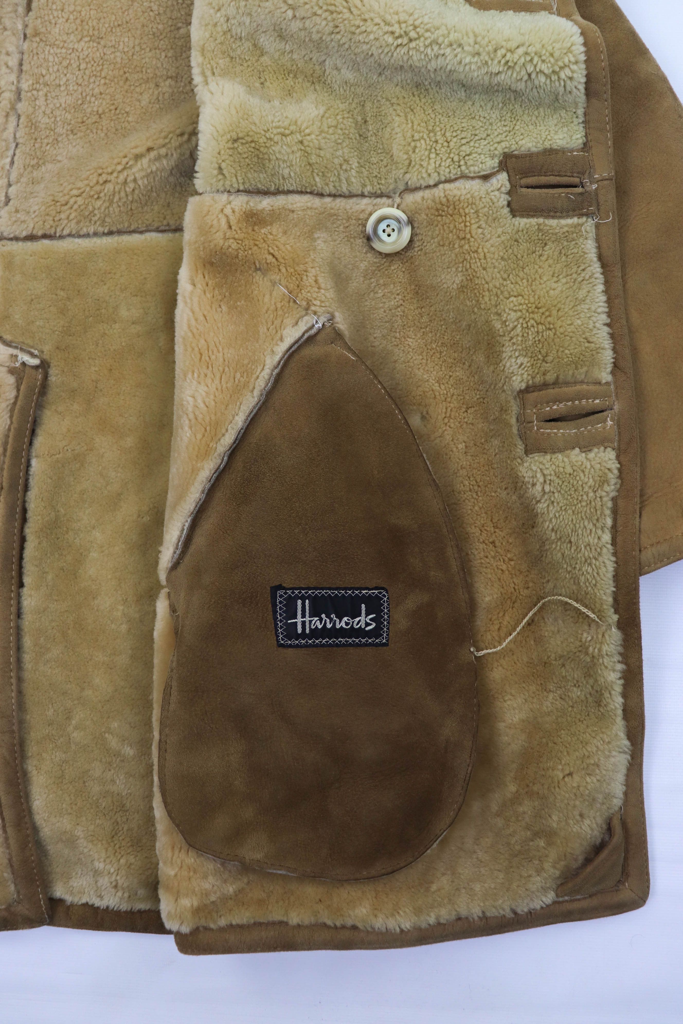 Harrods Vintage Californian Spring Lamb England Made Shearling Coat Size US M / EU 48-50 / 2 - 18 Thumbnail