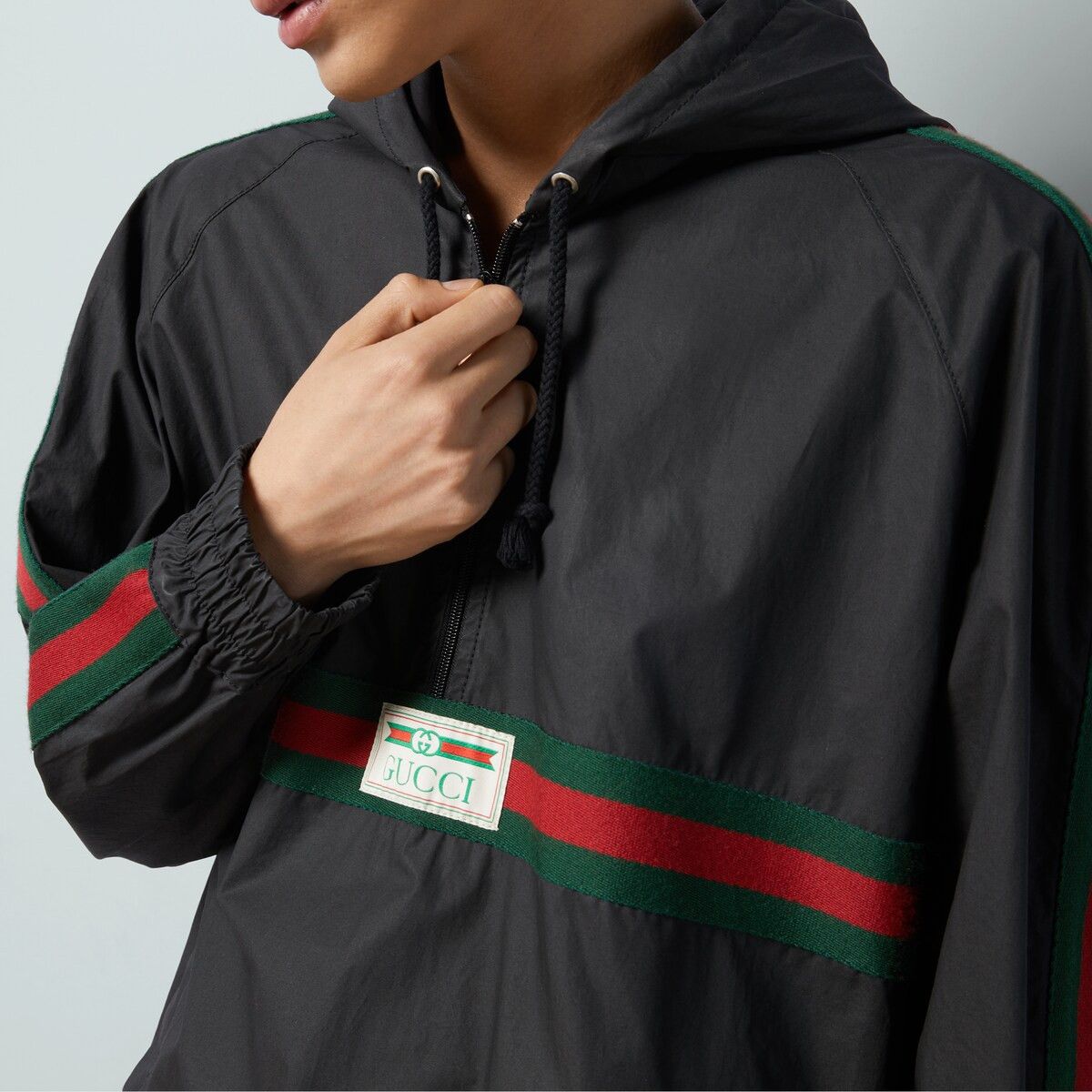 Gucci 48 M Gucci Coated Cotton Windbreaker Label Black Jacket Web Size US M / EU 48-50 / 2 - 6 Thumbnail