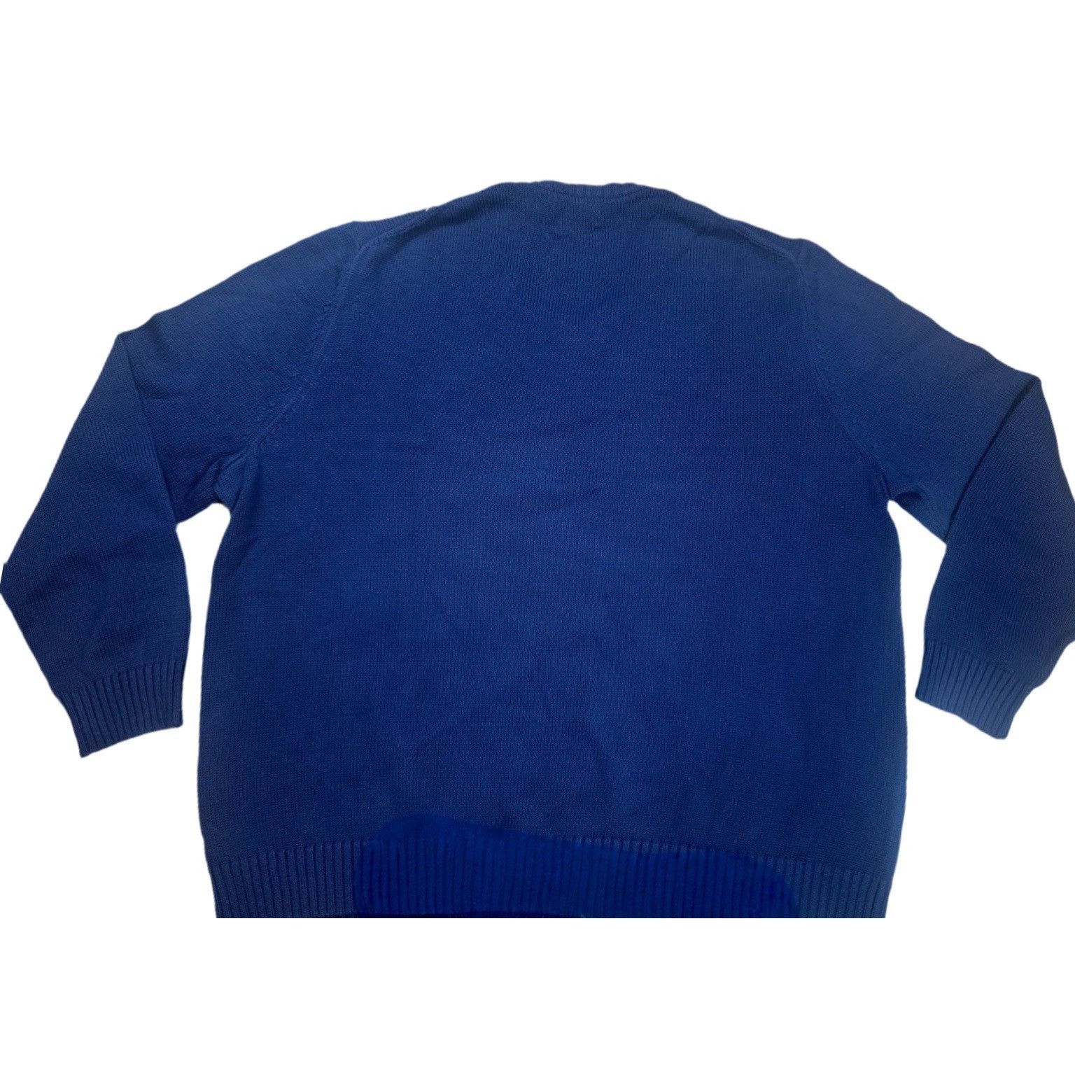 Lands' End Land’s End Men’s Navy Blue Argyle Crewneck Cotton Sweater XX Size US XXL / EU 58 / 5 - 4 Thumbnail
