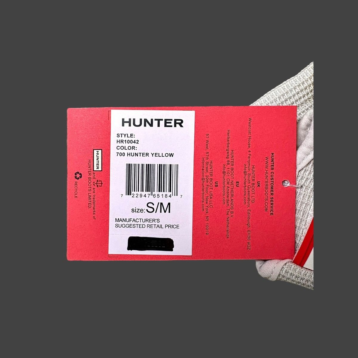 Hunter Hunter Rubberized Logo Work Gloves Yellow Red Sz S/M Unisex Size ONE SIZE - 6 Thumbnail