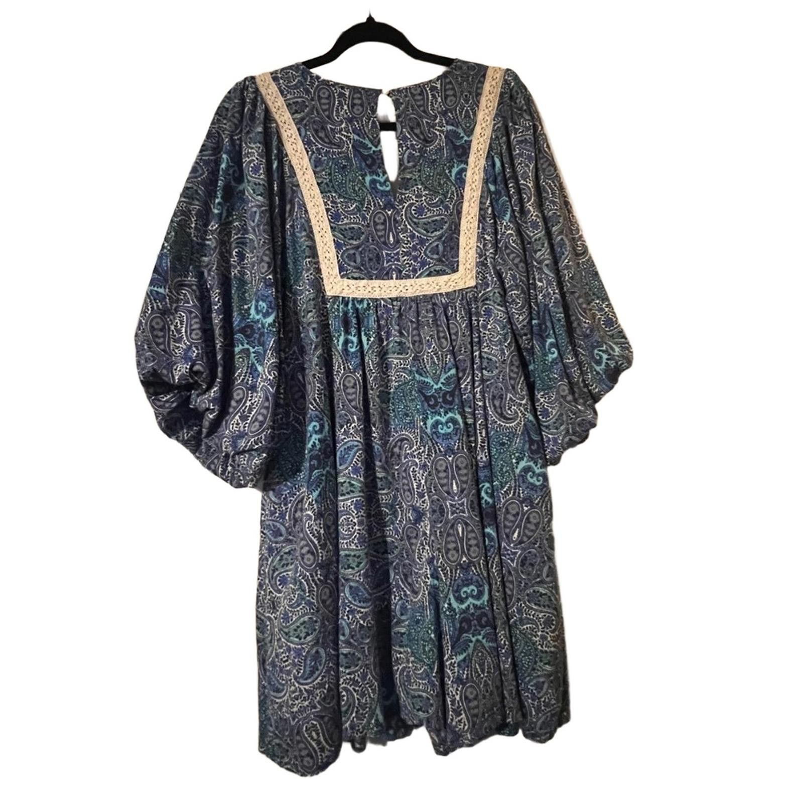 Other Anthropologie Blue Tassel Romper M Blue Boho Tassel coastal Size 32" / US 10 / IT 46 - 7 Thumbnail