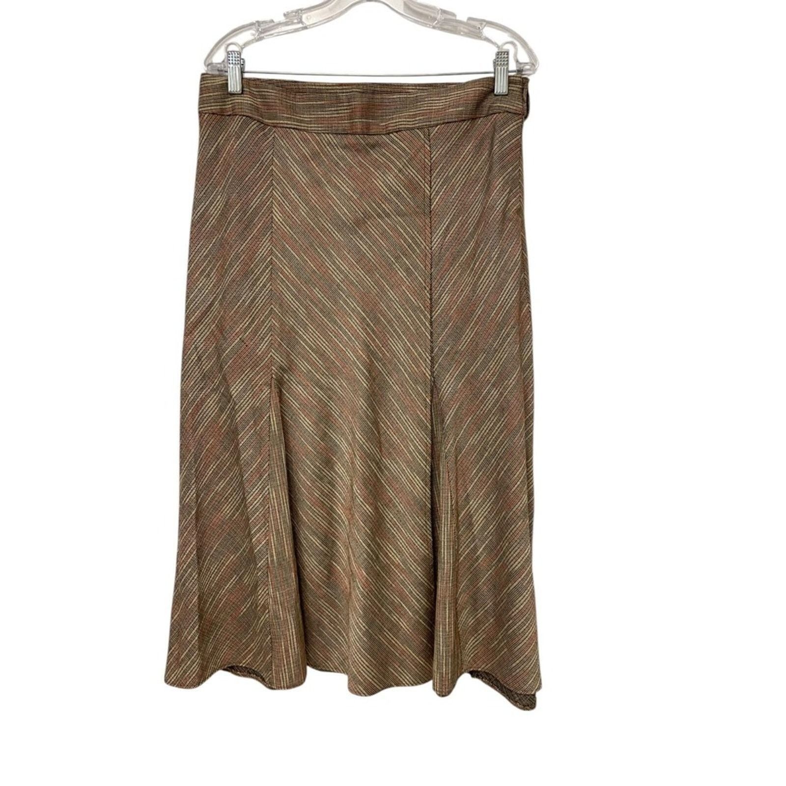 Other Christopher & Banks Brown A-Line Skirt Size 34" / US 12 / IT 48 - 1 Thumbnail