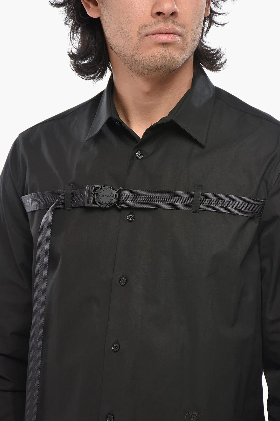 Off-White og1mm0526 Poplin Shirt in Black Size US L / EU 52-54 / 3 - 3 Thumbnail