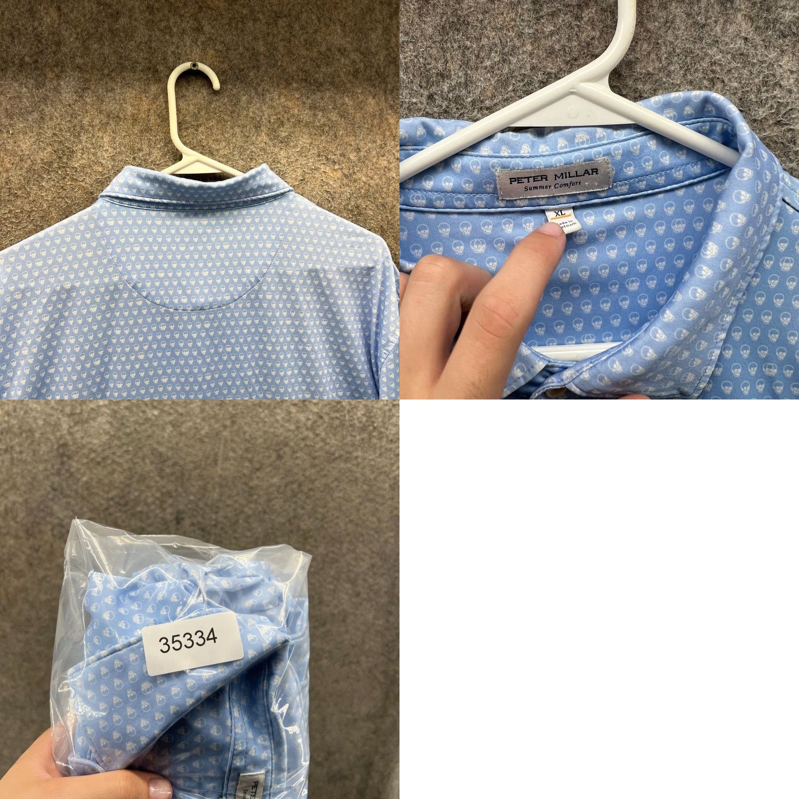 Peter Millar Peter Millar Polo Shirt Mens XL Blue Summer Comfort Golf AOP Print Polo Shirt Short Sleeve Casual, Mens XL Blue Nike? Size US XL / EU 56 / 4 - 8 Thumbnail