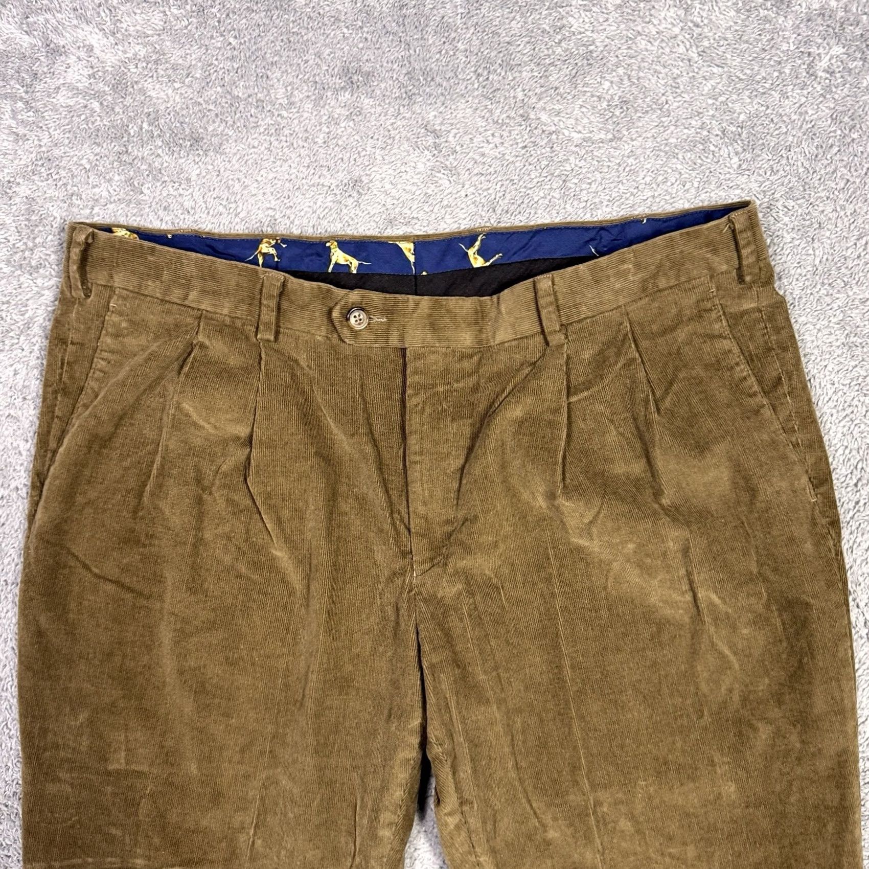Ralph Lauren VINTAGE Ralph Lauren Pants Mens 38x29 Corduroy Brown Wale Cuffed Dress Pants Slim Straight Linen? Size US 38 / EU 54 - 3 Thumbnail